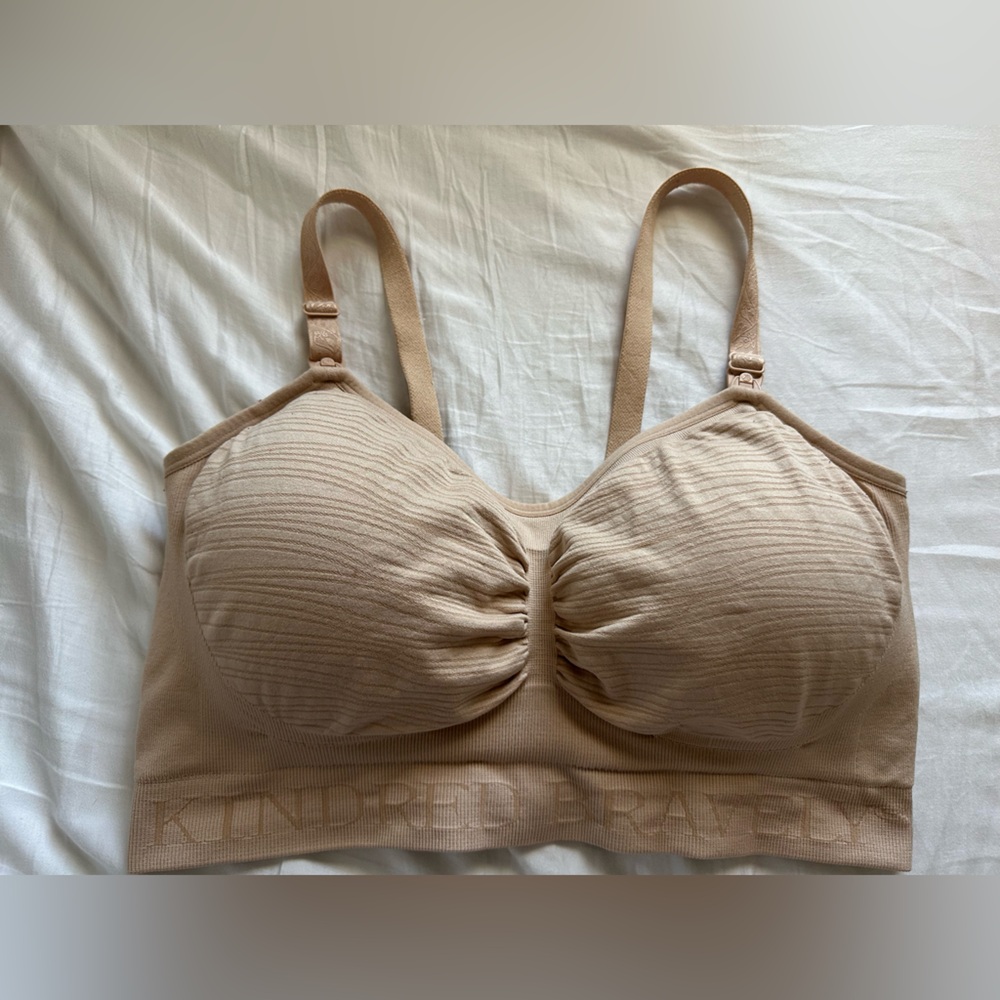 Pumping & Nursing Bra, Kindred Bravely, Size XL (Beige)